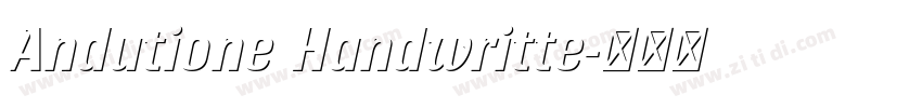 Andutione Handwritte字体转换